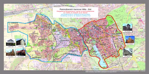 Stadtplan Kirchorte Hannover